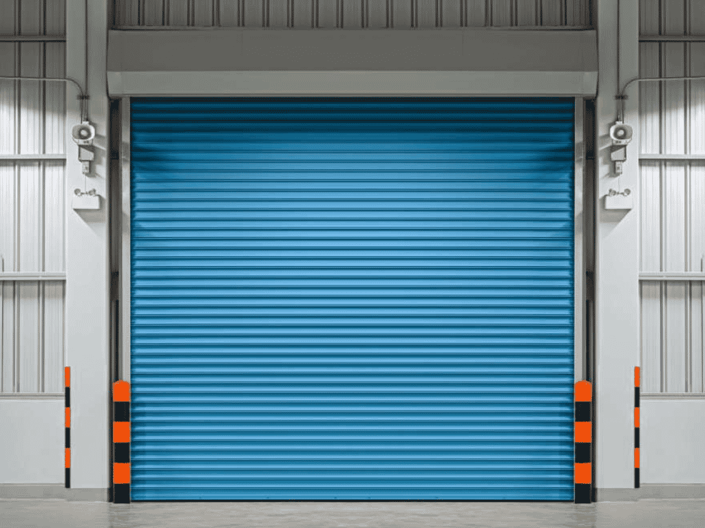 Galvanized steel rolling shutter for industrial facilities