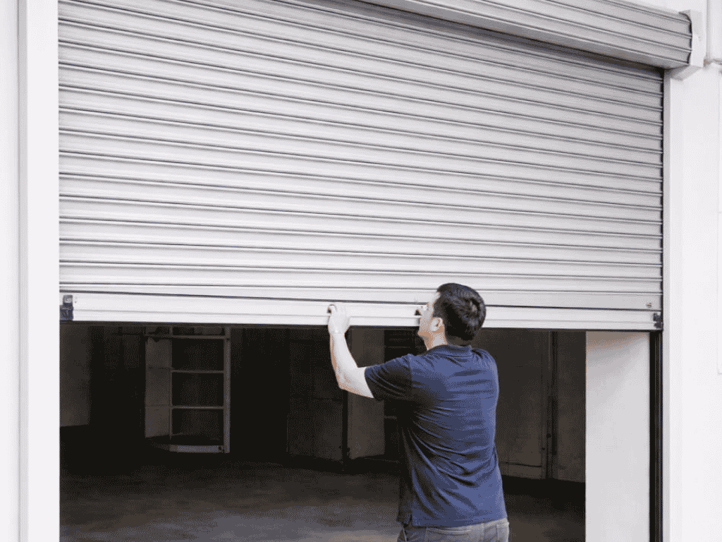 Galvanized steel rolling shutter for industrial facilities