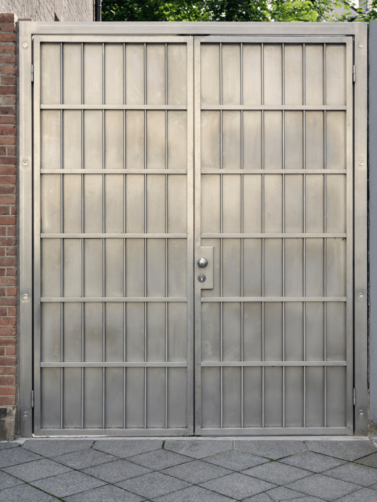 Modern steel door design for residential entrance